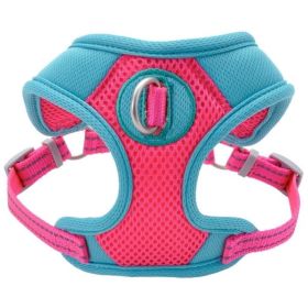 Coastal Pet Pro Reflective Mesh Dog Harness Fuchia with Teal 1" - Medium