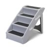 Pet ladder with bracket - gray