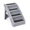 Pet ladder with bracket - gray