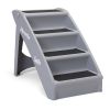 Pet ladder with bracket - gray