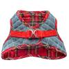 Step-In Denim Dog Harness - Red Plaid