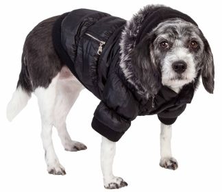 Metallic Fashion Dog Parka Coat (size: large)