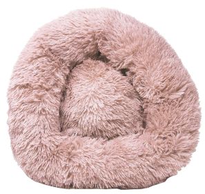 Pet Life 'Nestler' Dog High-Grade Plush and Soft Rounded Bed (Color: Pink, size: large)